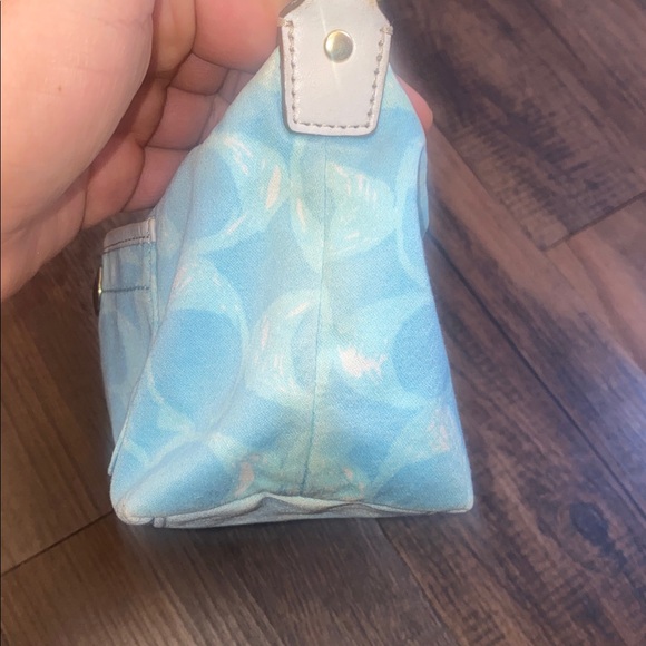 Coach Blue and Pink Patterned Bag - Picture 9 of 17